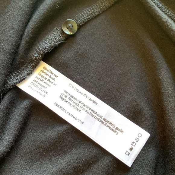 EILEEN FISHER Long Button Front Long Sleeve Tunic Cardigan Dress Black Size S/P - Picture 5 of 14